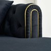 Kumasinova Modern Glam Tufted Sofa with Gold Accents, 66.9''W Velvet Chaise Lounge, Tufted Back with 2 Toss Pillows, Couches for Living Room - 3 of 4
