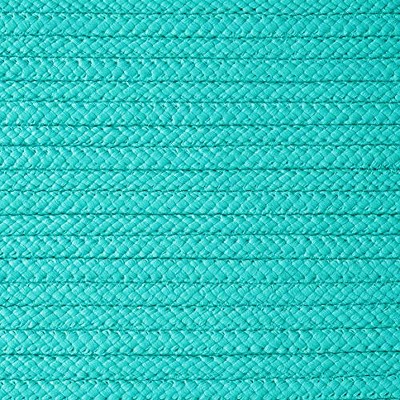 Turquoise Oval Synthetic Braided Washable Rug Sample Swatch