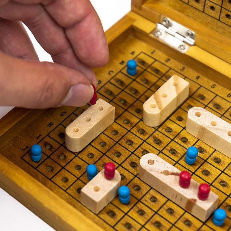 Professor Puzzle USA, Inc. Sea Battle | Classic Wooden Family Board Game, 4 of 5
