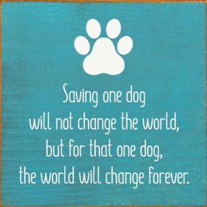 Slickblue Dog Rescue Quote Wood Sign, Routed Slot Hanging, Wall or Shelf Decor, Rustic Look, 7x7 Size, Color Options - 1 of 3