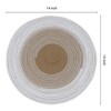 REGALWOVEN Rattan Indoor Outdoor Wipe Clean Kitchen Table Placemats 14 x 14 Inch 6 Pcs - 3 of 4