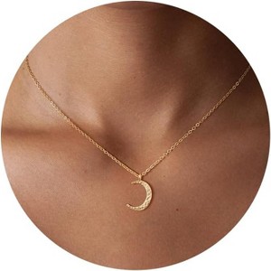 Circle CZ Pendant Necklace 14K Gold Plated Twist Rope Chain Jewelry - 1 of 4