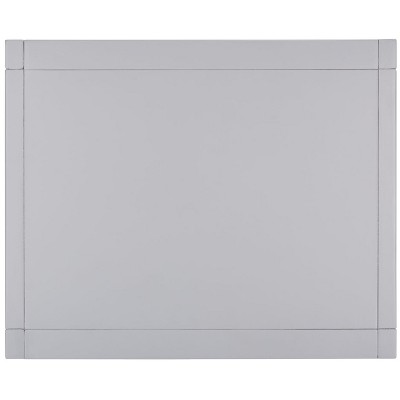 Contemporary Chic Grey Nightstand with Gold Pull and Shelf