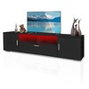 Entertainment Center TV Stand With 4 RGB Modes 16 Colors Lighting Storage Cabinet For Gaming Living Room Bedroom - 2 of 4