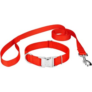 Country Brook Petz Premium Nylon Dog Collar and Leash Set for Small Medium Large Dogs - Vibrant 30+ Color Selection - 1 of 4