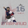 MLBPA Men's Darnaud Pw Licensed Mlbtravis D'Arnaud Atlanta Baseball Atlanta Braves Short Sleeve Graphic Cotton T-Shirt - Sport Grey M - 2 of 4