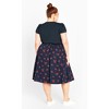 Women's Plus Size Siena Skirt - navy | CITY CHIC - image 3 of 4