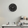 Clockswise Round Quartz Wall Clock Non-Ticking Battery Operated with Silent Sweep Movement, Aluminum Silver Frame - 4 of 4