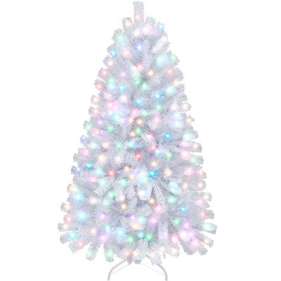 Yaheetech 4.5Ft/6Ft/7.5Ft/9Ft Pre-lit Spruce Artificial Christmas Tree with LED Lights