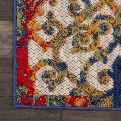 Sunny Sensation 5' x 7' Multicolor Geometric Synthetic Area Rug