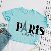 Simply Sage Market Paris France Eiffel Tower Boxy Crop Top - 3 of 4