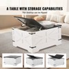 VEVOR 31.5" Farmhouse Coffee Table, Hinged Square Coffee Table with Large Storage Compartment, Wooden Rustic Cocktail Table - 3 of 4