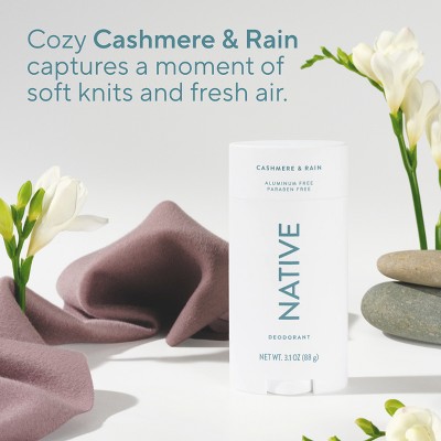 Native Men's Invisible Solid Deodorant - Cashmere & Rain - 3.1oz