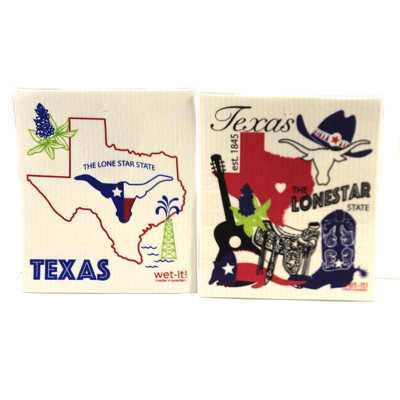 Swedish Dish Cloth 7.75" Texas Lone Star Absorbent Cleaning Cloth Steer Oil Cowboy  -  Dish Cloth