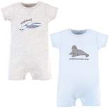 Touched by Nature Unisex Baby Organic Cotton Rompers, Endangered Seal