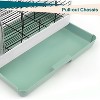 Portable Bird Cage Carrier w/ 2 Perches, Bowls & Tray - Metal Travel Cage for Parrots, Parakeets, Cockatiels, Budgies - 4 of 4