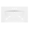 30" Single Bathroom Basin Sink, Vanity Top Only, 3-Faucet Holes, Resin - 3 of 4