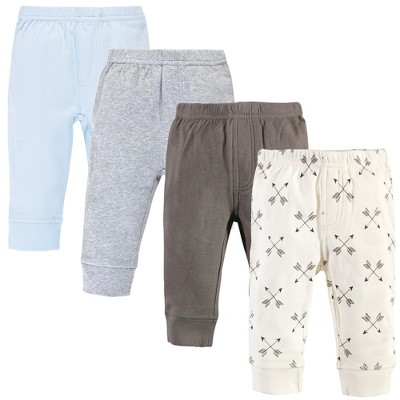 Image of Touched by Nature Baby and Toddler Boy Organic Cotton Pants 4pk, Arrow, 9-12 Months