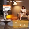 GustoWave Space Heater - 1500W/750W Thermostat,2-in-1 Fast Heating Ceramic Desk Heater & Fan,Tip-Over Overheat Protection - 4 of 4