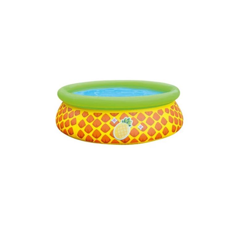 Pool Central 5' Inflatable Yellow and Green Pineapple Kiddie Swimming Pool, 2 of 3