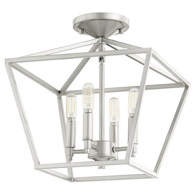 Quorum Lighting Gabriel 4-Light Classic Nickel Ceiling Mount