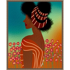 Amanti Art Lady in the Flower Field by Lorintheory Canvas Wall Art Print Framed 16 x 20-in. - 1 of 4