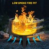 Garvee 26 Inch Outdoor Fire Pit with Removable Ash Pan and Fire Poker, Carbon Steel Firepit for Camping, Picnic, Backyard, Black - 3 of 4