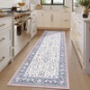 Non Slip Machine Washable Runners Ultra Thin Indoor Foldable Print Carpet Vintage Retro Floral Medallion Floor Cover - 4 of 4
