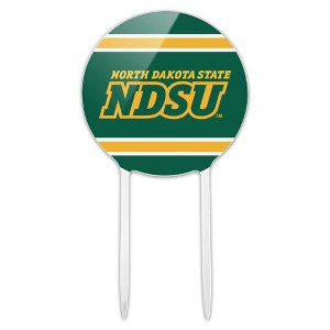 North Dakota State NDSU Stripes Acrylic Cake Topper Party Decoration for Wedding Anniversary Birthday Graduation - 1 of 4