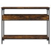 vidaXL Console Table with Shelf Smoked Oak 39.4 in.x11.4 in.x29.5 in. Engineered Wood - 4 of 4