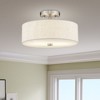 Livex Lighting Meridian 2 - Light Semi-Flush Mount in  Brushed Nickel - 3 of 4