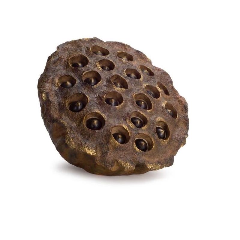 Melrose 11.5” Brown Decorative Lotus Flower Inspired Seed Pods Wall or Table Decoration, 1 of 2