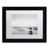 Trademark Fine Art -Moises Levy 'Four Boats & Seagull' Matted Framed Art - 2 of 4