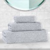 Viscose Cotton Blend Medium Weight Soft Textured Ribbed Towel Set by Blue Nile Mills - 2 of 4