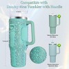 BABYYER Bling Water Bottle Holder, Rhinestones Water Bottle Sling Bag Stanley Cup Accessories with Lid Covers for Stanley 40 oz Tumbler - 3 of 4