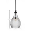 Toltec Lighting Carina 1 - Light Pendant in  Matte Black with 12.25" Clear Ribbed Shade - 2 of 2