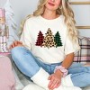 Simply Sage Market Women's Christmas Trees Short Sleeve Garment Dyed Tee - 2 of 4