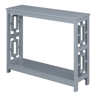 Town Square Console Table with Shelf Gray - Breighton Home