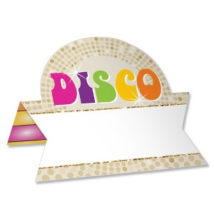 Big Dot of Happiness 70’s Disco - 1970s Disco Fever Party Tent Buffet Card - Table Setting Name Place Cards - Set of 24 - 1 of 4