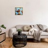 Stupell Industries Funny Dog Licking Donut Floating Frame Canvas Art, Gold, 18" x 18" - 3 of 4