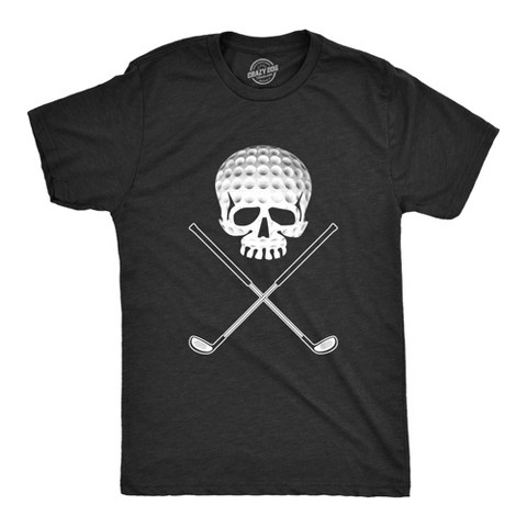 Мужские футболки Crazy Dog T-Shirts, Inc. Mens Golf Jolly Roger Funny T shirts Sport Cool Vintage Retro Tees Hilarious T shirt - Crazy Dog Men's T Shirt For Golfers Black L