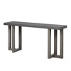 Geometric Design Console Table with Solid Pine Legs, Modern Entryway, Hallway, Living Room, and Bedroom Table - 4 of 4