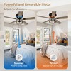 Airsurfer 52" Black Ceiling Fan with Light and Remote, 6 Speeds DC Motor & Memory Function, 5-Blade Ceiling Fan - 3 of 4