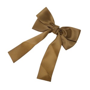 Unique Bargains Solid Bow Ribbon Duckbill Hair Clips Hairdo Clip 1 Pc - 1 of 4