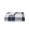 50"x70" Cozy Teddy Plaid Throw Blanket Blue/Cream - Cannon - 2 of 4