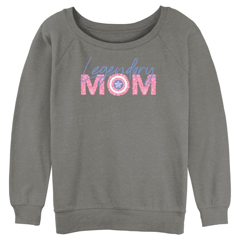 Junior's Women Marvel Mother's Day Legendary Mom Logo Sweatshirt, 1 of 5