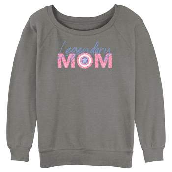Junior's Women Marvel Mother's Day Legendary Mom Logo Sweatshirt
