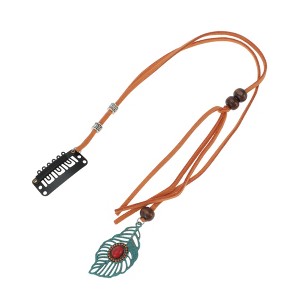 Unique Bargains Women's Leaf Braided Hair Chain 1 Pc - 1 of 4