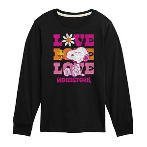 Boys' - Peanuts - Love Woodstock Long Sleeve Graphic T-Shirt - 1 of 4