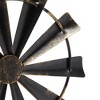 Farmlyn Creek Metal Windmill for Farmhouse Decor, Rustic Home Decorations (8 x 14 Inches) - 4 of 4